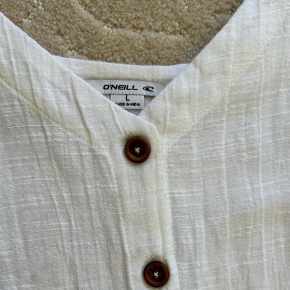 SZ L O’NEILL CROPPED LINEN TANK TOP - Picture 3 of 4